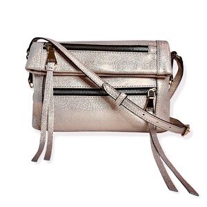 Aimee Kestenberg Crosstown Double Entry Crossbody - Champagne Shimmer